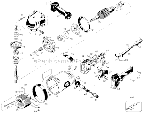 Page A Diagram and Parts List for 4052 Type 3 Black and Decker Sander Polisher
